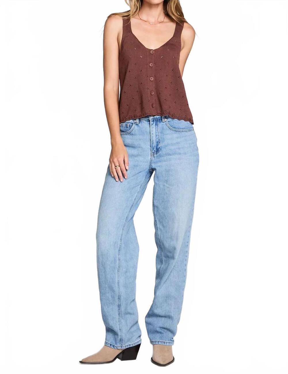 NEW SALTWATER LUXE marlie tank top in coffee